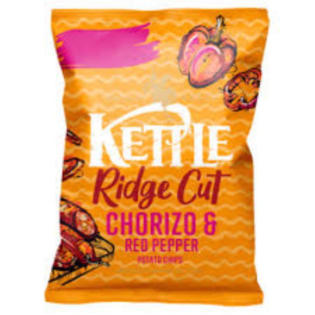 KETTLE RIDGE CUT CHORIZON N RED PEPPER 130G